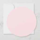 Elegante Roze Bow Crest doop Kaart (Achterkant)