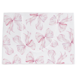 Elegante Roze Bow Gift Bag Groot Cadeauzakje