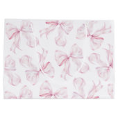 Elegante Roze Bow Gift Bag Groot Cadeauzakje (Achterkant)
