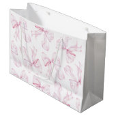 Elegante Roze Bow Gift Bag Groot Cadeauzakje (Voorkant Gekanteld)
