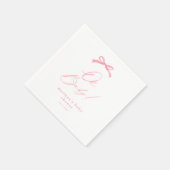 Elegante Roze Bow Girls Baby shower Servet (Hoek)