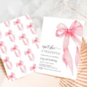 Elegante Roze Bow Onderful Baby Meisje 1e verjaard Kaart