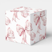 Elegante Roze Bow Parels Baby shower Favoriet Bedankdoosjes (Achterkant)