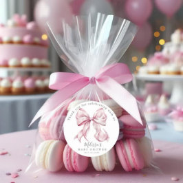 Elegante Roze Bow Parels Baby shower Favoriet Bedankdoosjes