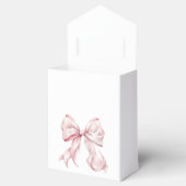 Elegante Roze Bow Parels Baby shower Meisje Favori Bedankdoosjes (Geopend)