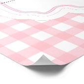 Elegante Roze Bow Pompoen Baby shower Welkom Poster (Hoek)