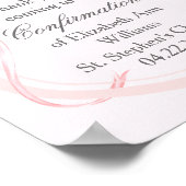 Elegante Roze Bow Ribbon Meisje Bevestigingsfeest Poster (Hoek)