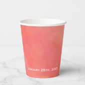 Elegante Roze Bruid Wordt Bruiloft Bruidsjurk Fees Papieren Bekers (Achterkant)