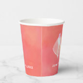 Elegante Roze Bruid Wordt Bruiloft Bruidsjurk Fees Papieren Bekers (Rechts)