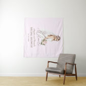 Elegante Roze Bruid Wordt Bruiloft Feest Wandkleed (In Situ (horizontaal))