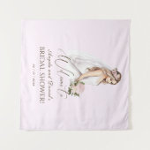 Elegante Roze Bruid Wordt Trouwfeest Wandkleed (Voorkant (horizontaal))