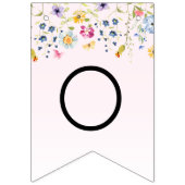 Elegante Roze Bruidsfeest Versiering  Vlaggetjes (Tweede vlag)