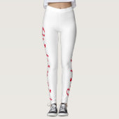 Elegante roze bruidsmeisje bruiloft vrijgezellenfe leggings (Voorkant)