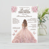 Elegante Roze Bruiloft Feestelijke Uitnodigingen (Staand voorkant)