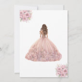 Elegante Roze Bruiloft Feestelijke Uitnodigingen (Achterkant)