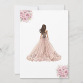 Elegante Roze Bruiloft Feestelijke Uitnodigingen (Achterkant)