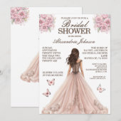 Elegante Roze Bruiloft Feestelijke Uitnodigingen (Voorkant / Achterkant)