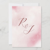 Elegante roze bruiloft uitnodiging (Achterkant)