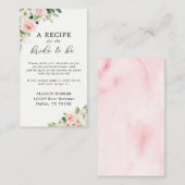 Elegante Roze Bruiloftsfeest Recept Verzoekkaart Informatiekaartje (Voorkant / Achterkant)