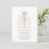 Elegante Roze Bruiloftsfeest Uitnodiging (Staand voorkant)
