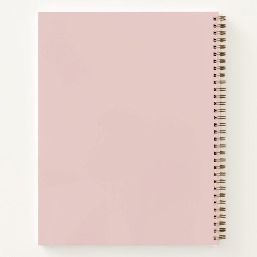 Elegante Roze Bruiloftsplanner Hart Notebook Notitieboek (Achterkant)
