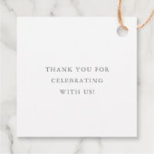 Elegante Roze Bruiloftsshowers met Bloemenschrift Bedankjes Labels (Achterkant)