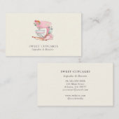 Elegante Roze Cake mixer Bakkerij Visitekaartje (Voorkant / Achterkant)