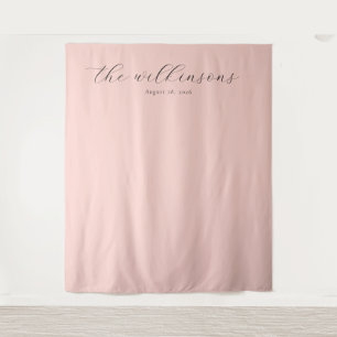 Elegante Roze Calligrafie Wandkleed