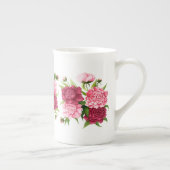 Elegante Roze Camelia's Bone China Mok (Rechts)
