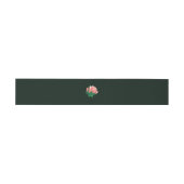 Elegante roze Camellia op groen Uitnodigingen Wikkel (Vlak)