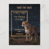 Elegante Roze Cheetah bruiloft uitnodiging foto (Voorkant)