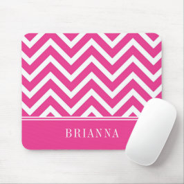Elegante Roze Chevron Patroonnaam Muismat