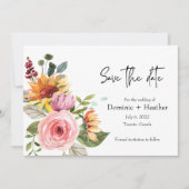 Elegante Roze Chic en Foto Trouw Uitnodiging (Voorkant)