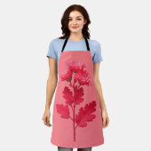 Elegante Roze Chrysanthemum Schort (Gedragen)