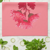 Elegante Roze Chrysanthemum Theedoek (Gevouwen)