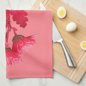 Elegante Roze Chrysanthemum Theedoek (Quarter Fold)