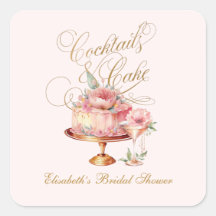 Elegante Roze Cocktails en Cake Bruidsmeisjesfeest