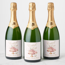 Elegante Roze Cocktails en Taart Bruidsfeestje