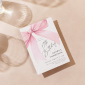Elegante Roze Coquette Bow 17e BIrthday Meisje Inv Kaart