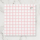 Elegante Roze Coquette Bow Girl Baby shower Bedankjes Labels (Achterkant)