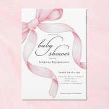 Elegante Roze Coquette Bow Girl Baby shower