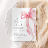 Elegante roze Coquette Bow is een meisje Baby show Kaart