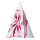 Elegante Roze Coquette Bow Sweet 16 Verjaardag Feesthoedjes (Achterkant)