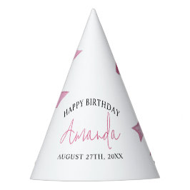 Elegante Roze Coquette Bow Sweet 16 Verjaardag Feesthoedjes