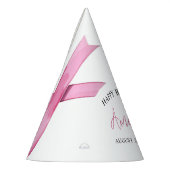 Elegante Roze Coquette Bow Sweet 16 Verjaardag Feesthoedjes (Links)