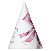 Elegante Roze Coquette Bow Sweet 16 Verjaardag Feesthoedjes (Rechts)