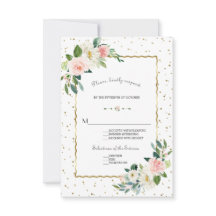 Elegante Roze Crème Kleur Bloemen Gouden Glitter B