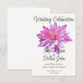 Elegante Roze Daisy roze bloemenroze bloem Kaart (Voorkant / Achterkant)