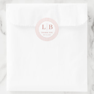 Elegante Roze Dank Je Circle Ronde Sticker