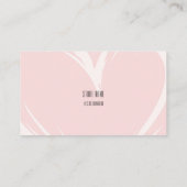 Elegante Roze Dankkaart met Script Informatiekaartje (Achterkant)